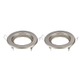 Aigostar - Lot de 2 bagues pour spot encastré GU10 Ø 8 cm chrome mat