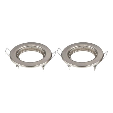 Aigostar - Lot de 2 bagues pour spot encastré GU10 Ø 8 cm chrome mat