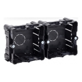 Aigostar - Lot de 2 boîtes d'encastrement pour montage encastré, noires