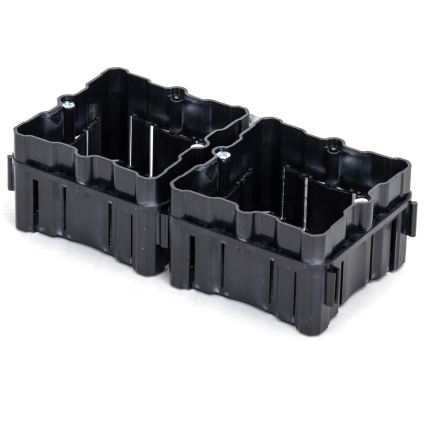 Aigostar - Lot de 2 boîtes d'encastrement pour montage encastré, noires