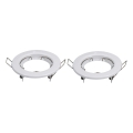 Aigostar - Lot de 2 cadres pour spots encastrables GU10 Ø 8 cm blancs