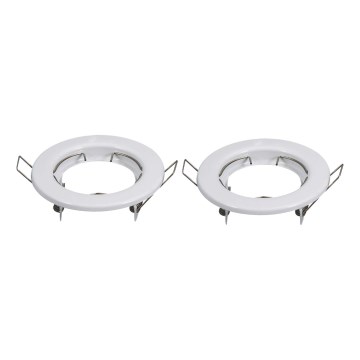 Aigostar - Lot de 2 cadres pour spots encastrables GU10 Ø 8 cm blancs