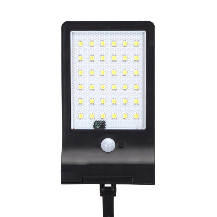 Aigostar - LOT DE 2 lampes solaires d'extérieur LED avec détecteur de mouvement LED/3W/3,7V1800 mAh IP44 3000/4000/5000K + télécommande