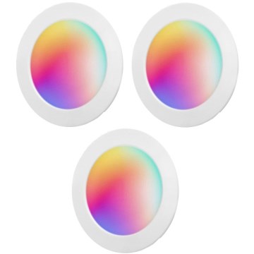 Aigostar - Lot de 3 spots encastrables LED RGBW dimmables MESH LED/15W/230V 2700K-6500K Ø17 cm