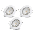 Aigostar - Lot de 3 spots encastrés LED 1xGU10/4,5W/230V 6500K blanc
