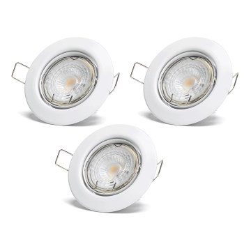 Aigostar - Lot de 3 spots encastrés LED 1xGU10/4,5W/230V 6500K blanc