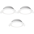 Aigostar - LOT DE 3 SPOTS ENCASTRÉS LED POUR SALLE DE BAINS LED/4,8W/230V IP65 blanc