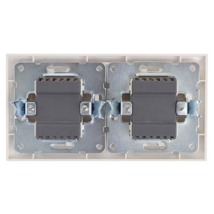 Aigostar - LOT x2 Interrupteur intérieur à 2 bouton 250V/10A