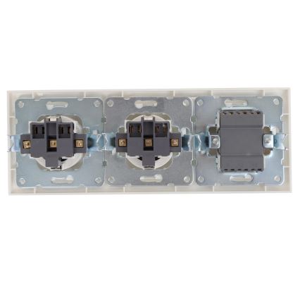 Aigostar - LOT x2 Prise avec interrupteurs 2x16A/250V SCHUKO