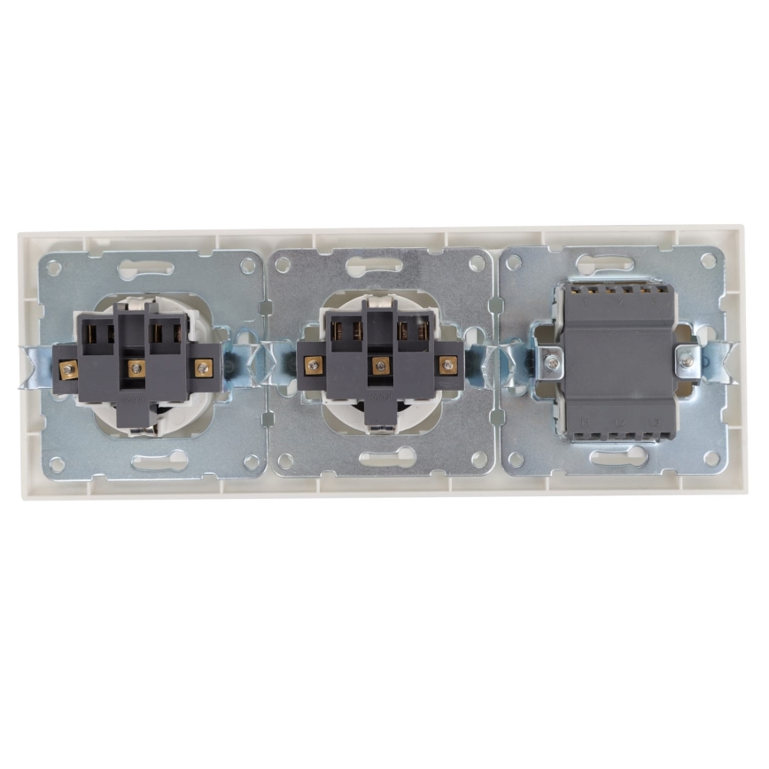 Aigostar - LOT x2 Prise avec interrupteurs 2x16A/250V SCHUKO
