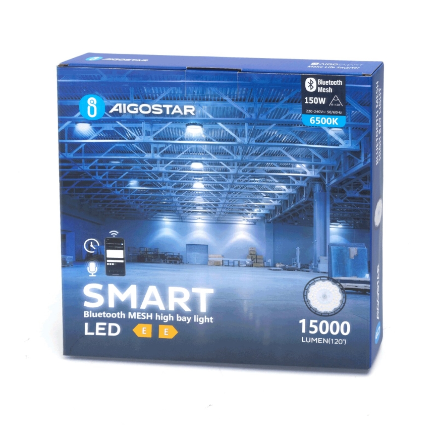 Aigostar - Luminaire industriel extérieur à intensité variable MESH High Bay LED/150W/230V 6500K IP65