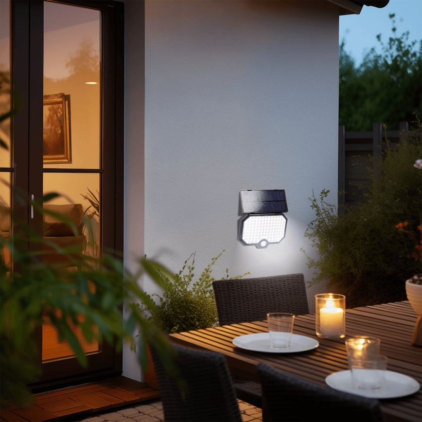 Aigostar - Luminaire solaire avec un détecteur de mouvement LED/2,4W/3,7V IP65