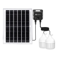 Aigostar - Luminaire solaire LED avec capteur, 2×LED, 70 W, 12 V, batterie 12 000 mAh, 6500 K, IP65, Ø 12 cm + télécommande