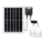 Aigostar - Luminaire solaire LED avec capteur, 2×LED, 70 W, 12 V, batterie 12 000 mAh, 6500 K, IP65, Ø 12 cm + télécommande