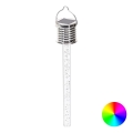 Aigostar - Luminaire solaire RGB LED/0,006W/1,2V 4000 mAh chrome IP44