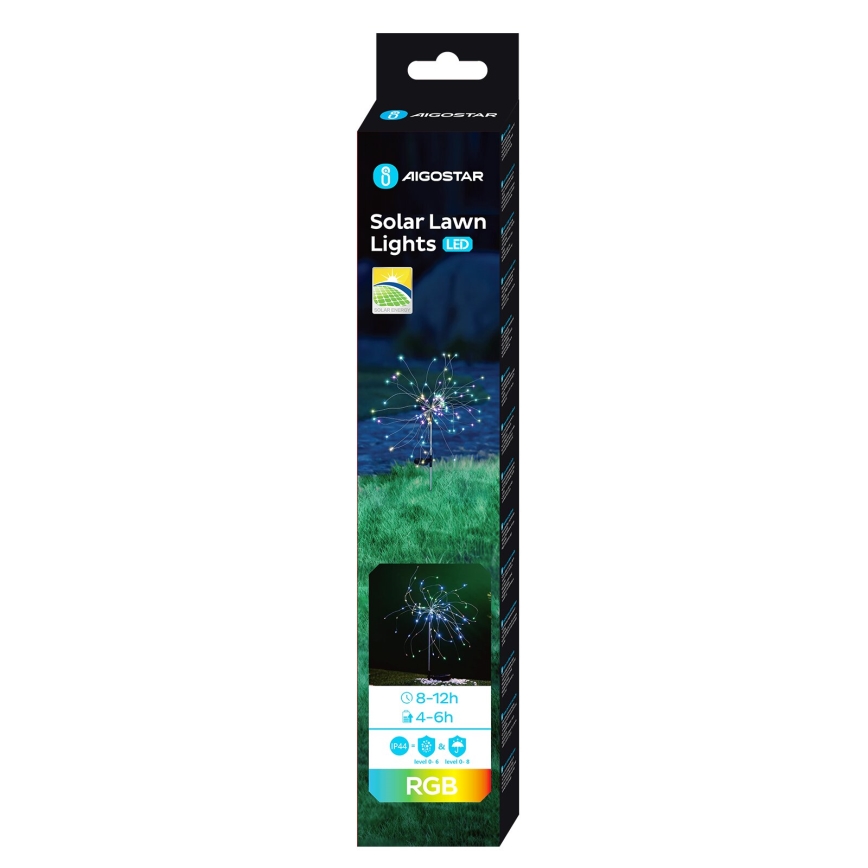 Aigostar - Luminaire solaire RGB LED/0,03W/1,2V IP44 300 mAh