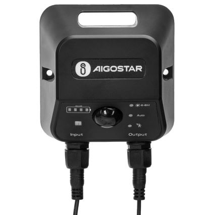 Aigostar - LED Lustre solaire avec capteur 2xLED/70W/12V 12000 mAh 6500K IP65 Ø 23,5 cm + télécommande