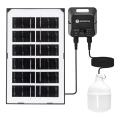 Aigostar - Lustre solaire LED avec capteur, 35W/12V, 3000 mAh, 6500K, IP65, Ø 10 cm + télécommande