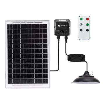 Aigostar - Lustre solaire LED avec capteur ED/70W/12V 6000 mAh 6500 K Ø 23,5 cm + télécommande