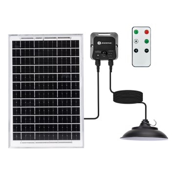 Aigostar - Lustre solaire LED avec capteur LED/70W/12V 6000 mAh 6500K Ø 23,5 cm + télécommande
