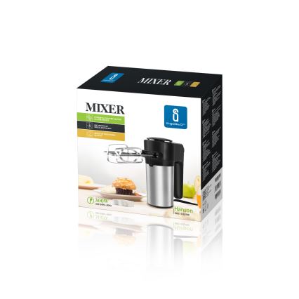 Aigostar - Mixeur plongeant 300W/230V noir/chrome mat