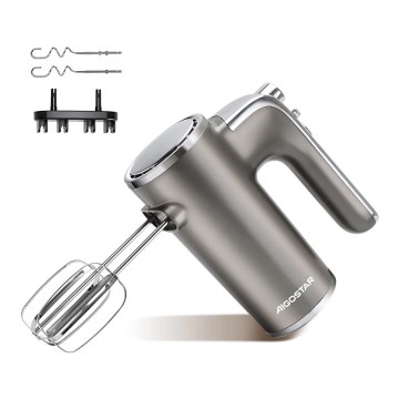 Aigostar - Mixeur plongeant 400W/230V gris/chrome mat