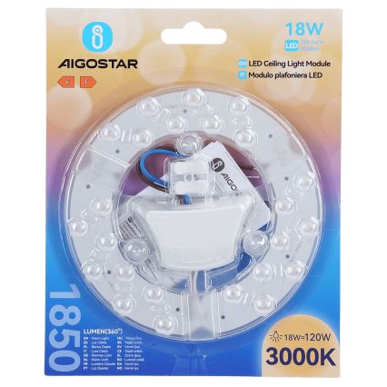 Aigostar - Module LED magnétique LED/18W/230V 3000K
