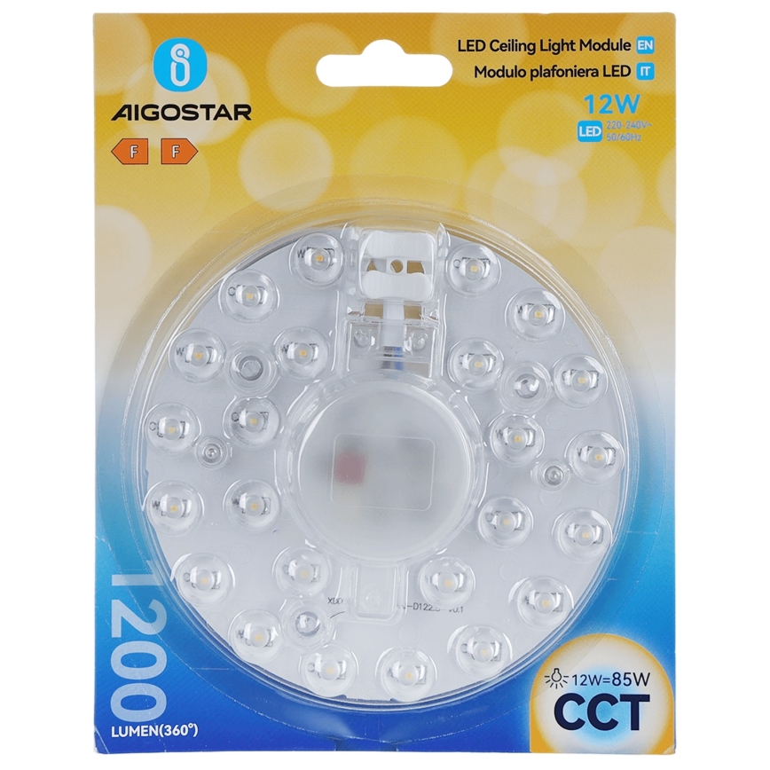 Aigostar - Module magnétique LED/12W/230V 3000/4000/6500K