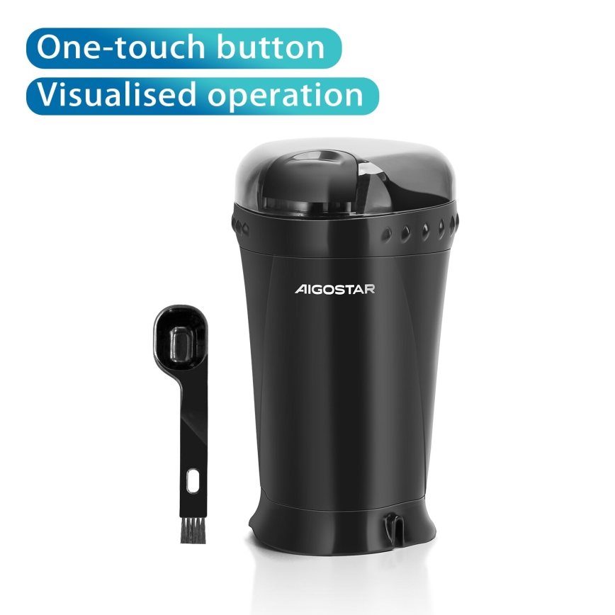 Aigostar - Moulin à café à grain électrique 60g 200W/230V noir