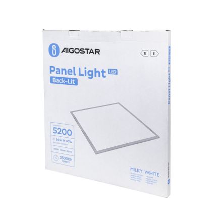 Aigostar - Panneau encastrable LED/40W/230V 3000K/4000K/6500K 60x60cm blanc