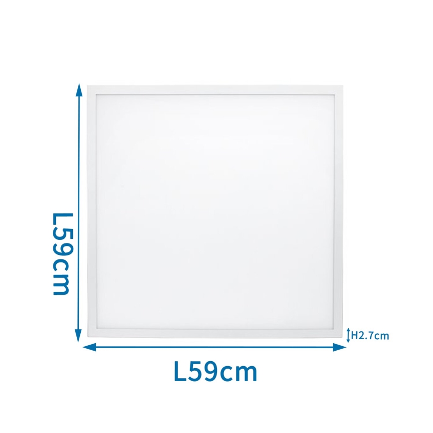 Aigostar - Panneau encastrable LED/40W/230V 3000K/4000K/6500K 60x60cm blanc