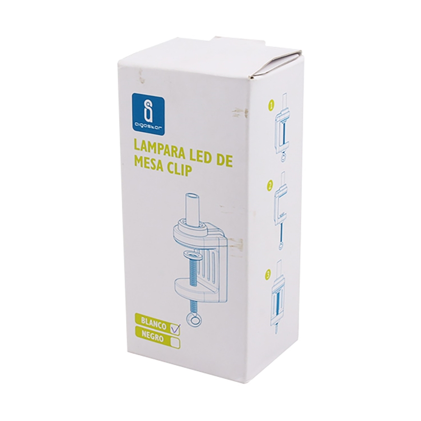 Aigostar - Pince pour lampe de table blanc