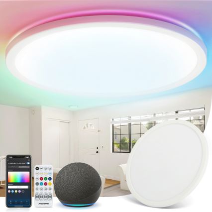 Aigostar - Plafonier RGBW à intensité variable MESH LED/24W/230V 3000-6500K blanc + Télécommande