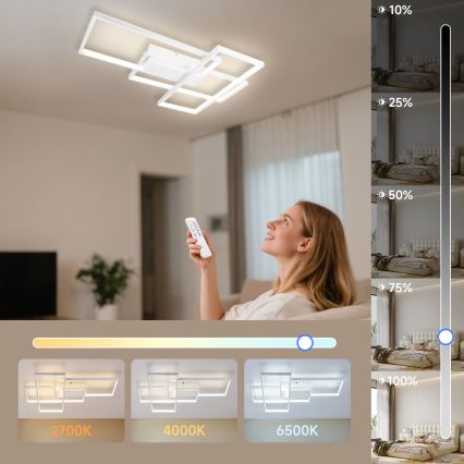 Aigostar - Plafonnier à intensité variable LED/38W/230V 2700-6500K + Télécommande