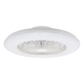 Aigostar - Plafonnier LED dimmable avec ventilateur LED/40W/230V 2700-6500K Ø 48,5 cm blanc + télécommande