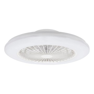 Aigostar - Plafonnier LED dimmable avec ventilateur LED/40W/230V 2700-6500K Ø 48,5 cm blanc + télécommande