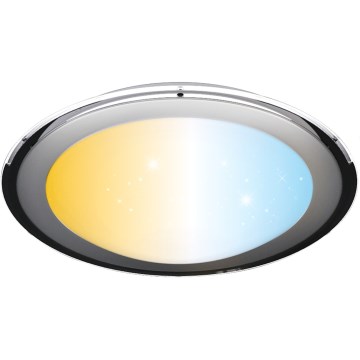 Aigostar - Plafonnier LED dimmable LED/60W/230V 2700-6500K Ø 52,7 cm chrome + télécommande
