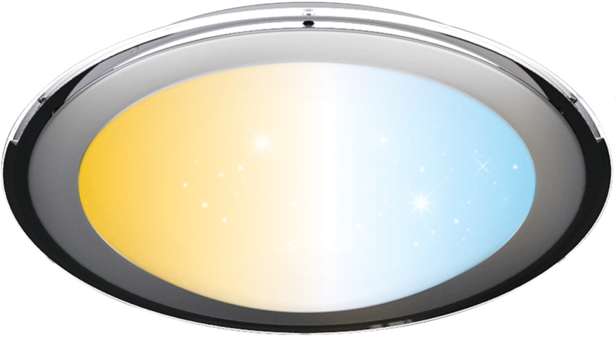 Aigostar - Plafonnier LED dimmable LED/60W/230V 2700-6500K Ø 52,7 cm chrome + télécommande