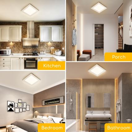 Aigostar - Plafonnier LED en applique 6W/230V 4000K 12,2x12,2 cm blanc