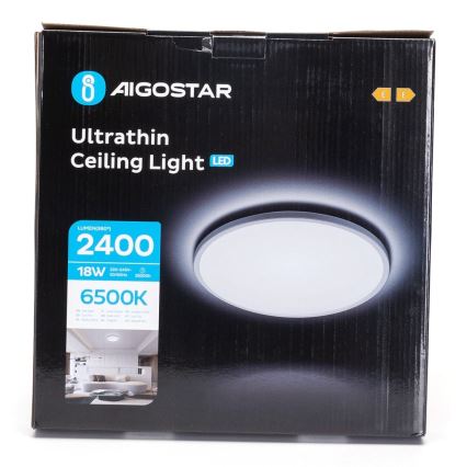 Aigostar - Plafonnier salle de bain LED/18W/230V 6500K d. 30 cm IP44