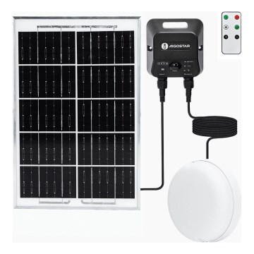 Aigostar - Plafonnier solaire LED avec capteur LED/70W/3,7V 6000 mAh IP65 + télécommande