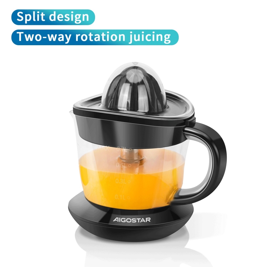 Aigostar - Presse citron électrique 1l 40W/230V noir