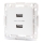 Aigostar - prise d'alimentation USB sans cadre 2 ports USB-A blanche