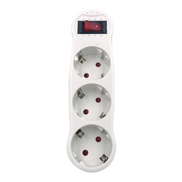Aigostar - Prise de distribution avec interrupteur 3x16A/230V SCHUKO