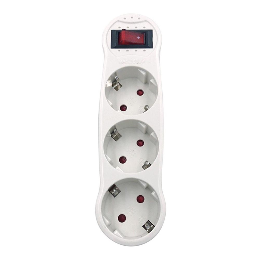 Aigostar - Prise de distribution avec interrupteur 3x16A/230V SCHUKO