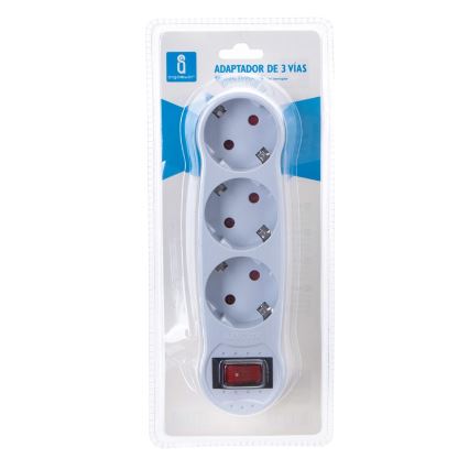 Aigostar - Prise de distribution avec interrupteur 3x16A/230V SCHUKO