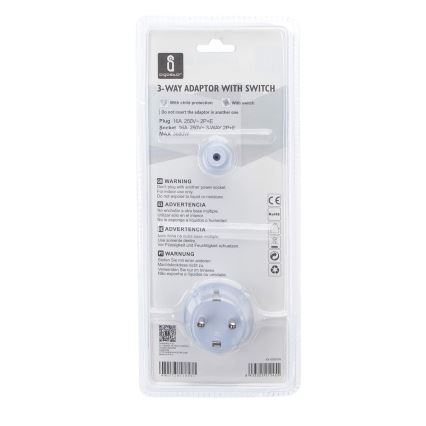 Aigostar - Prise de distribution avec interrupteur 3x16A/230V SCHUKO