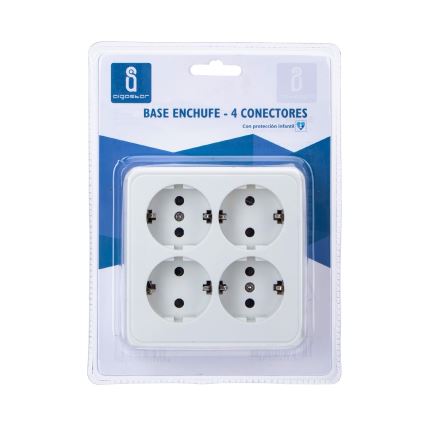 Aigostar - Prise domestique 4Z SCHUKO 250/16A