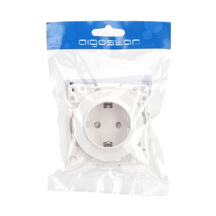 Aigostar - Prise encastrée sans cadre SCHUKO 250 V/16 A blanche