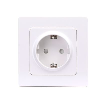 Aigostar - Prise murale domestique avec cadre SCHUKO 250V blanche